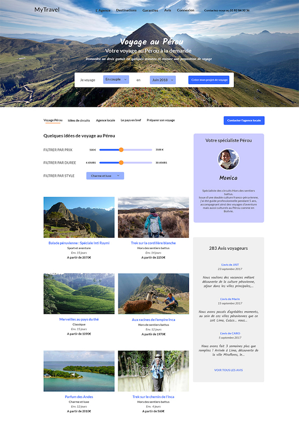 Maquette page Photoshop